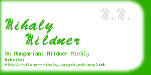 mihaly mildner business card